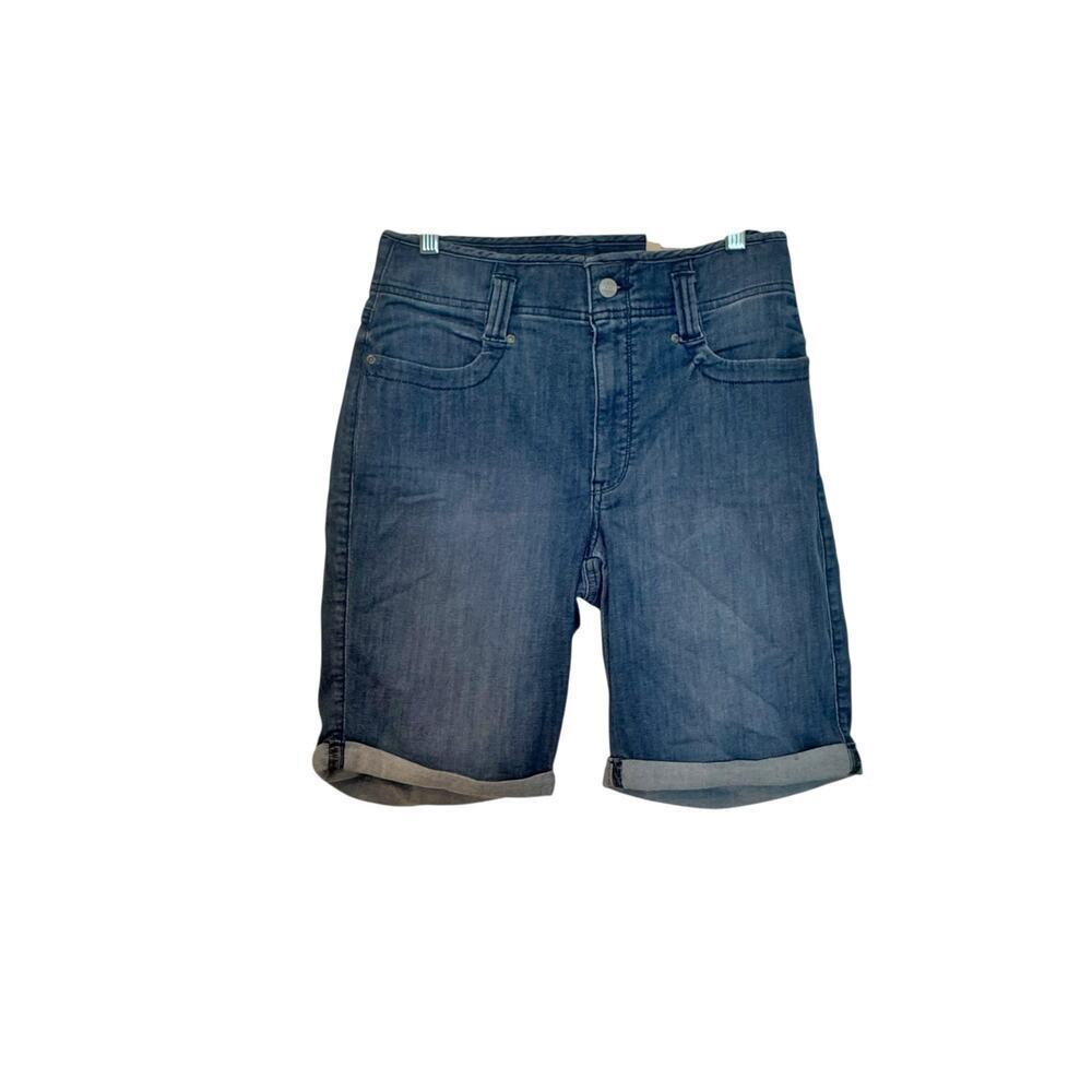 NYDJ Women's High-Rise Ella Denim Cut-Off Shorts Lavish Blue Size 6 NWT - Picture 13 of 13